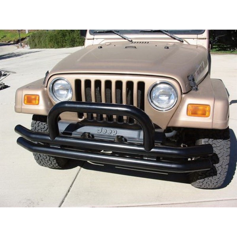 Rampage 1976-1983 Jeep CJ5 Double Tube Bumper Front – Black