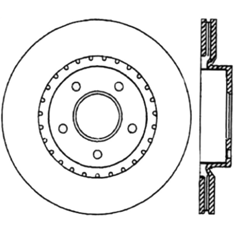 StopTech Power Slot 03-05 350Z / 03-04 G35 / 03-05 G35X CRYO Slotted Front Left Rotor