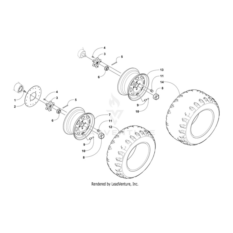 Wheel – Front – Black By Arctic Cat