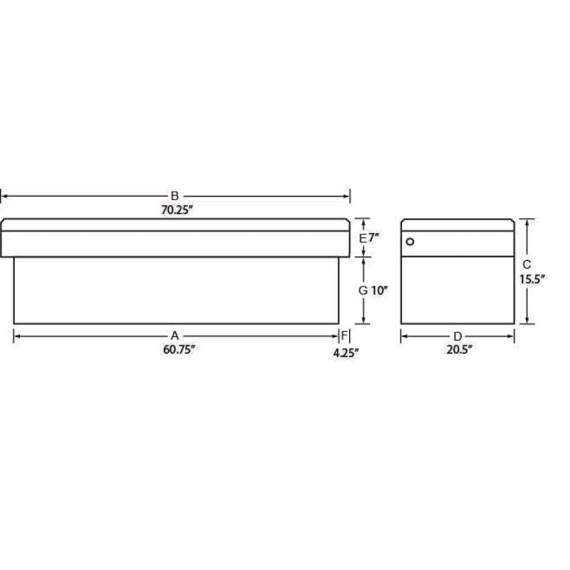 Tradesman Steel Cross Bed Truck Tool Box (70in./Side Opening) – Black
