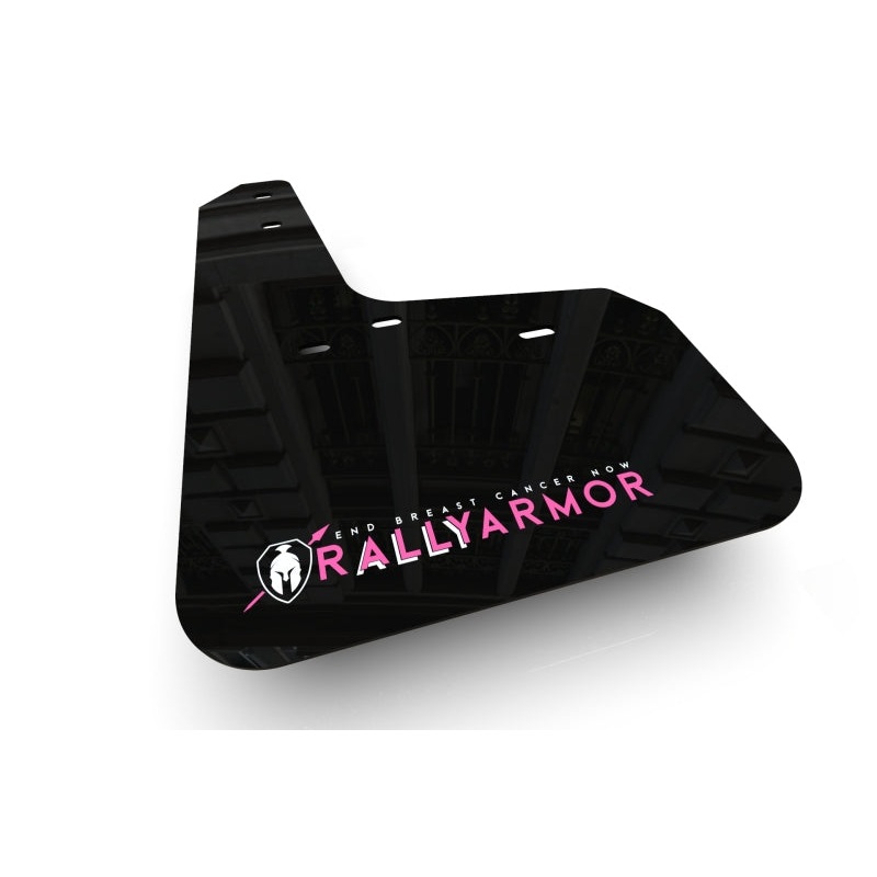 Rally Armor 2020+ Outback Black Mud Flap BCE Pink Logo | MF66-BC20-BLK/PK