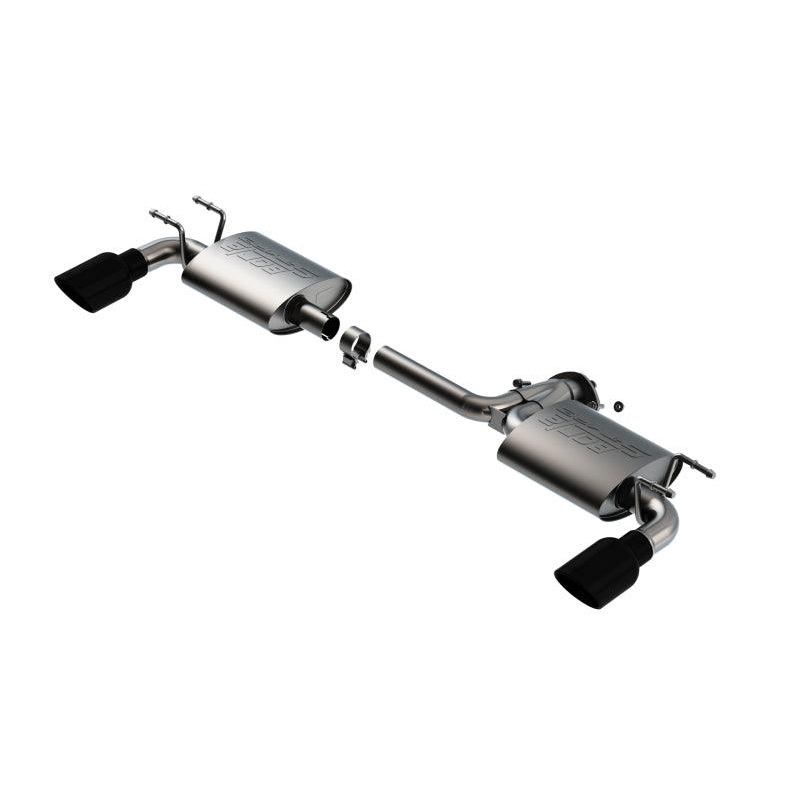 Borla 19-23 Mazda 3 Hatchback 2.0/2.5L NA S-Type Axle-back Black Chrome Tips