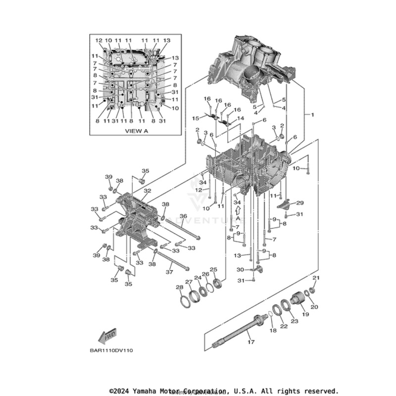 Crankcase Assembly by Yamaha