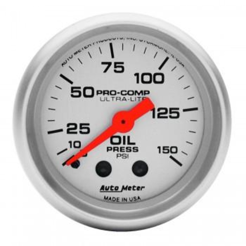 Autometer Ultra-Lite Series 2-1/16” Oil Pressure 0-150 PSI Gauge (4323)