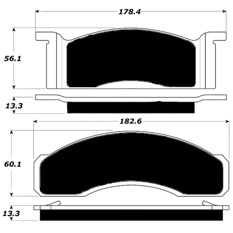 Porterfield Brake Pads for 1969 FORD MUSTANG 302 V8 w/Front Discs