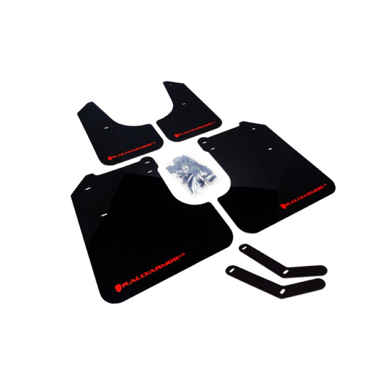 Rally Armor 08-10 Subaru WRX / 08-11 Impreza 2.5i (Hatch/Sedan) Red UR Mud Flap w/White Logo