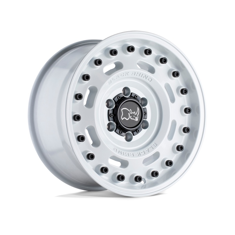 18×9.5 Black Rhino Axle Gloss White