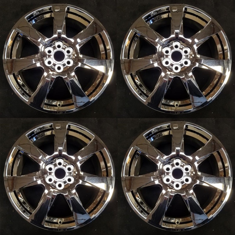 20″ 20×8 SET OF 4 Brand New Alloy Wheels for Cadillac SRX 2010-2013 Chrome Clad Cover OEM Quality Replacement Rim
