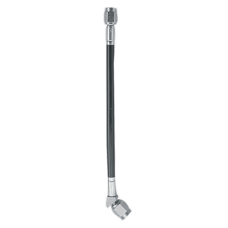 Fragola -3AN Black Covered Assembly Straight x 45 Degree 10in
