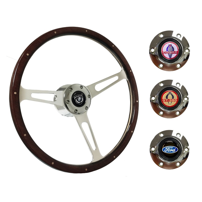1965-67 Ford Mustang Steering Wheel Kit | Deluxe Espresso Wood