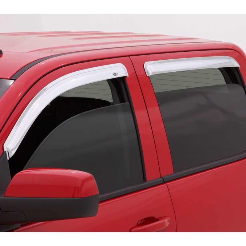 AVS 07-18 Toyota Tundra Double Cab Ventvisor Front & Rear Window Deflectors 4pc – Chrome