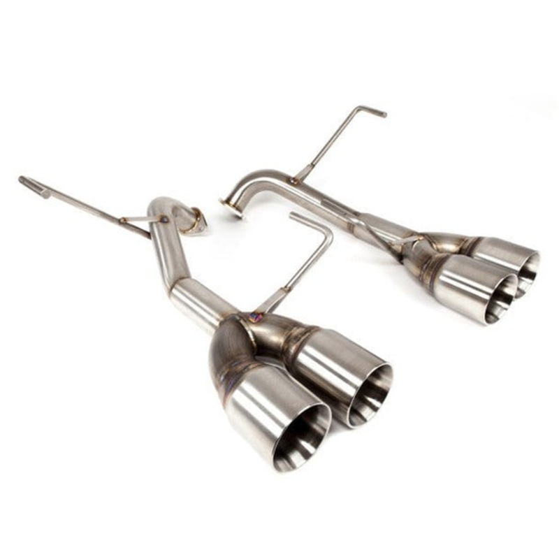 Nameless Performance [15-21 WRX, 15-18 STI] Catback 3.5″ Double Wall Polished Tips and No Muffler | SUCB15WRX-0MU-35SDW