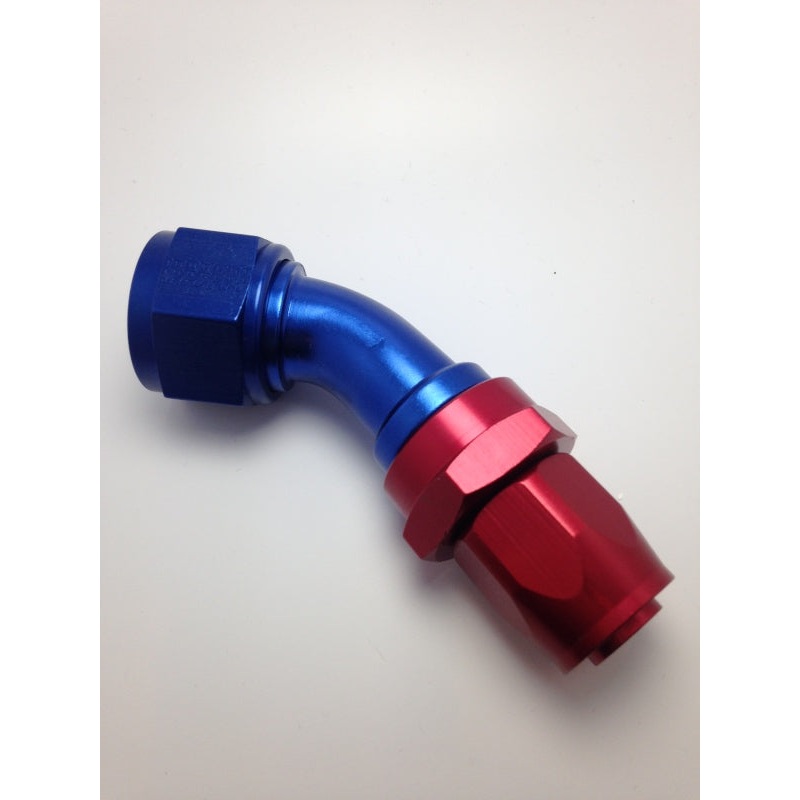 Fragola -16AN Fem x -12AN Hose 30 Degree Reducing Hose End – Blue/Red