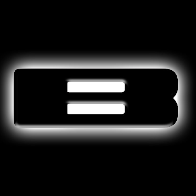 ORACLE Lighting Universal Illuminated LED Letter Badges – Matte Blk Surface Finish – B
