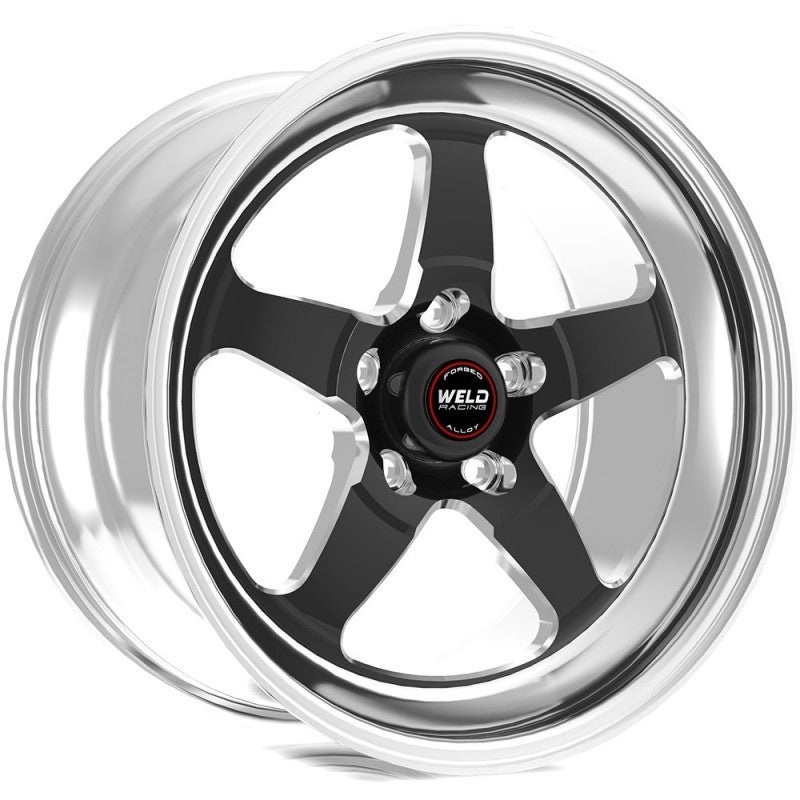 Weld S71 18×12 / 5×4.75 BP / 8.6in. BS Black Wheel (High Pad) – Non-Beadlock