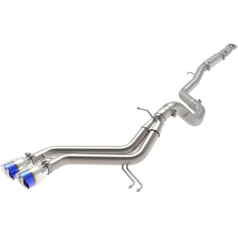 aFe – Takeda 2-1/2in to 3in SS-304 Cat-Back Exhaust w/ Blue Flame Tips 13-17 Hyundai Veloster L4-1.6L