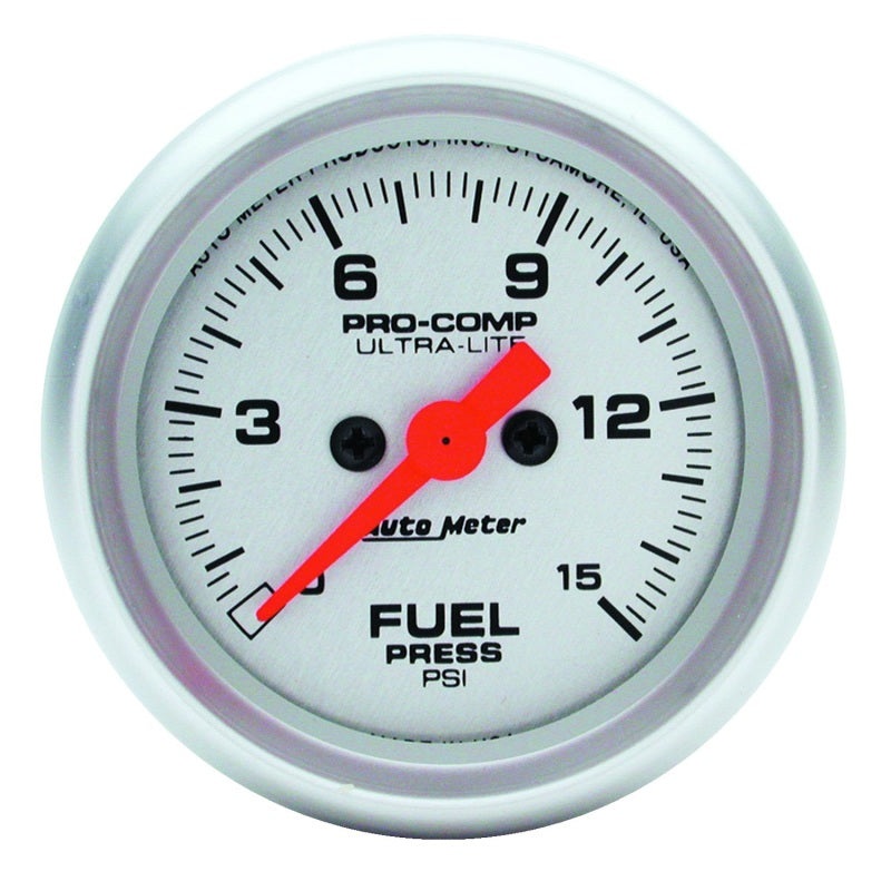 Autometer Ultra-Lite 2-1/16in 15psi Fuel Pressure Gauge – Digital Stepper Motor