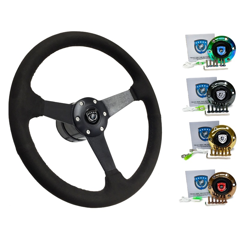 1989-98 Nissan Maxima Steering Wheel Kit | Black Ultralux Suede | ST3582BLK