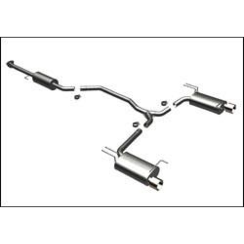 2008-2009 Honda Accord Cat Back Exhaust; Dual Split Rear Exit by Magnaflow (16817)