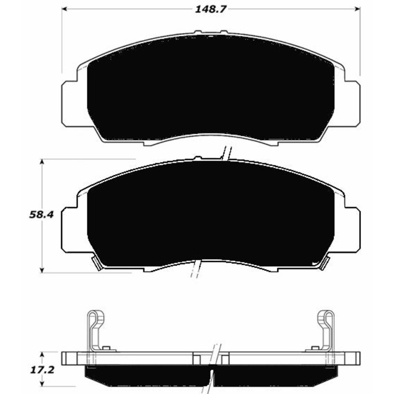Porterfield Brake Pads for 2006 HONDA ACCORD Coupe V6 – EX 6 Speed M/T