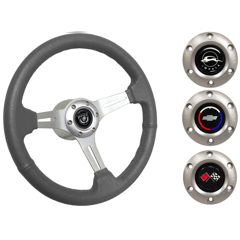 1955-68 Impala Steering Wheel Kit | Grey Leather | ST3014GRY