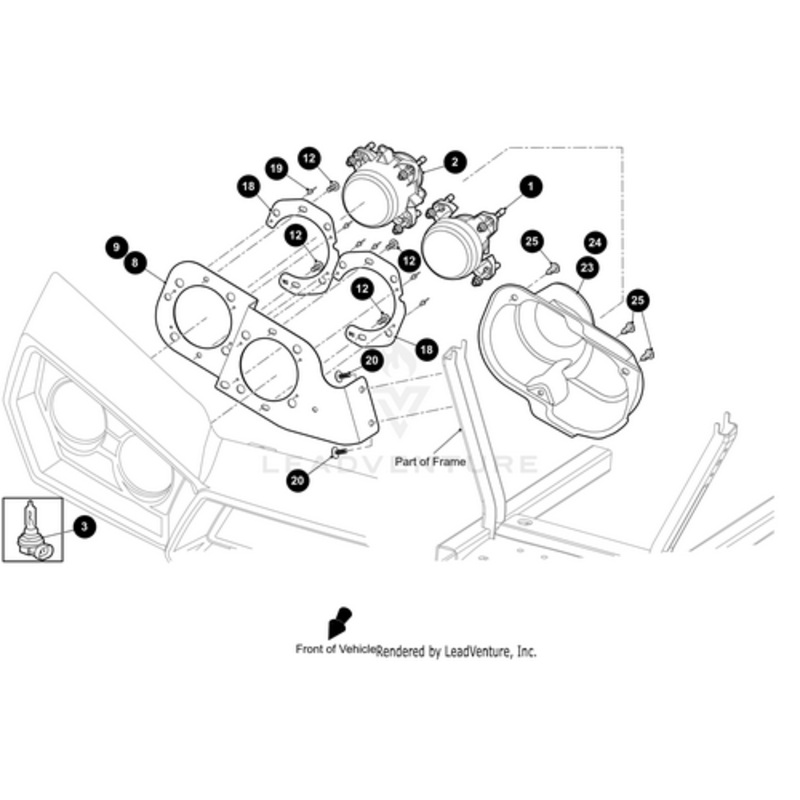 Bulb Halogen H9 by Arctic Cat