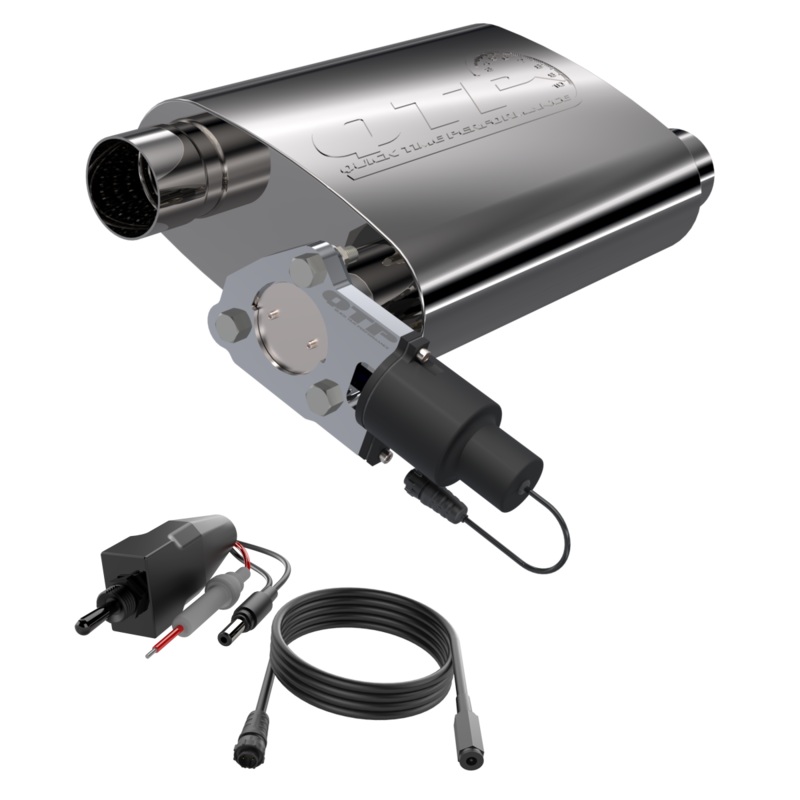 QTP 2.50 Inch Reverse Screamer Twintronic Muffler