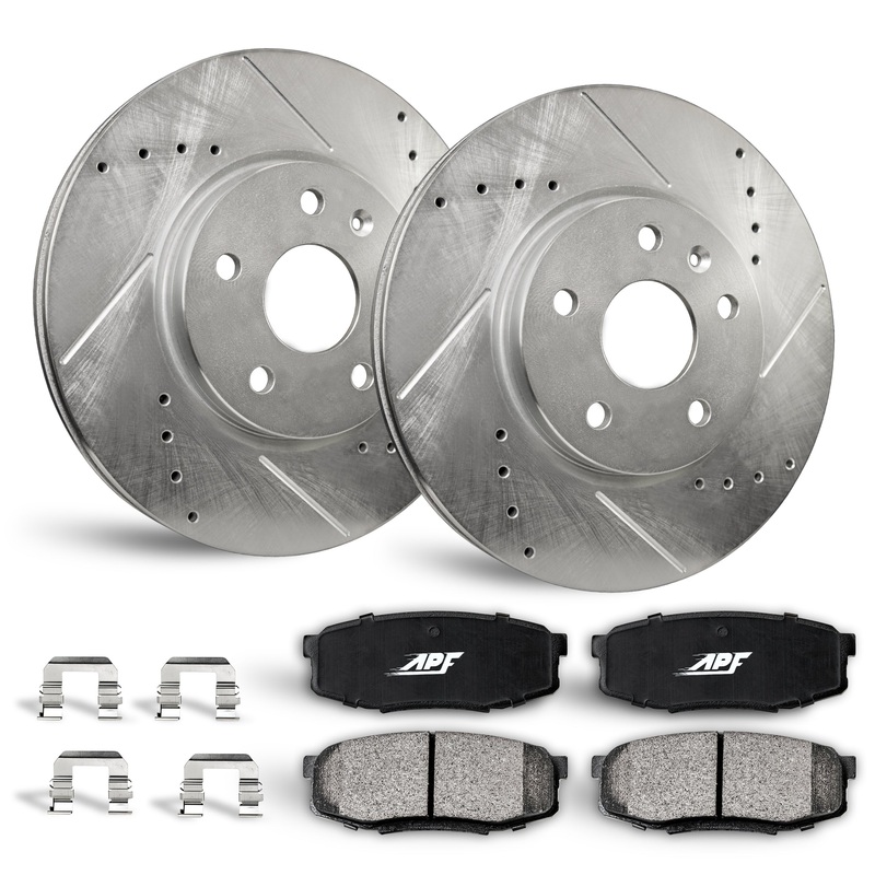 APF Front Brake Kit Rotors and Pads for Honda CR-Z 2011-2015