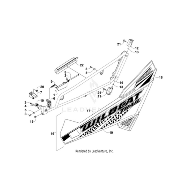 Door Decal Upper-Left (Tag) by Arctic Cat