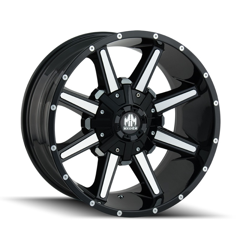 Mayhem 8104 Arsenal 17×9 / 5×114.3 BP / 18mm Offset / 87mm Hub Black/Machined Face Wheel