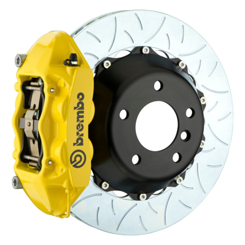 Brembo 03-09 Range Rover Rear GT BBK 4 Piston Cast 380×28 2pc Rotor Slotted Type-3- Yellow