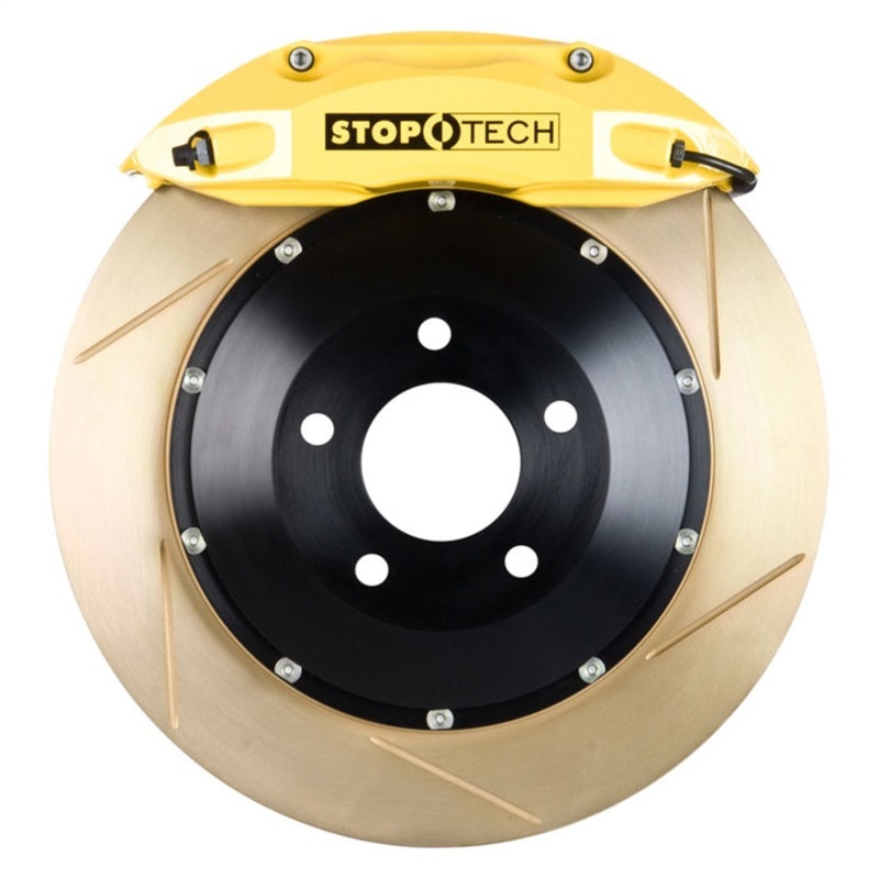 StopTech 07-10 BMW 335 Series BBK Rear Yellow ST-40 Calipers Zinc Slotted 345×28 Rotors