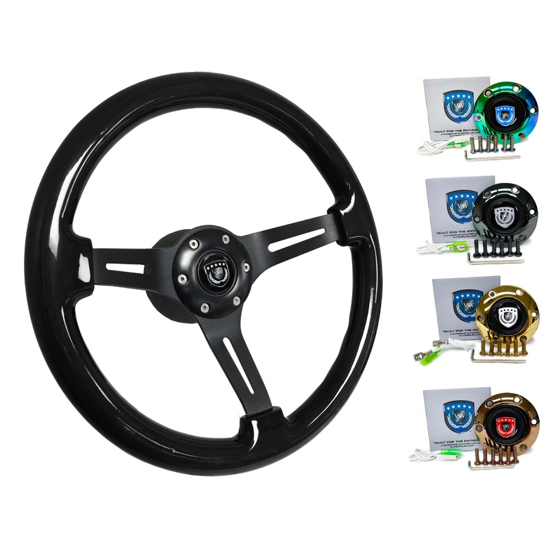 1990+ Nissan 200SX Steering Wheel Kit | Black Ash Wood | ST3073