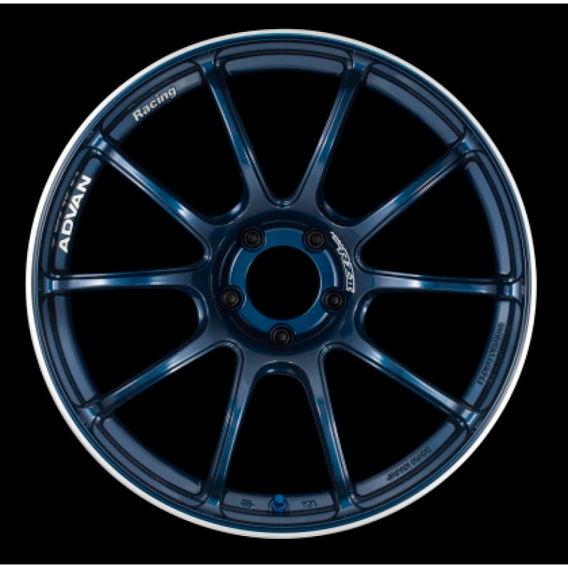Advan RZII 17×7.5 +38 4-100 Racing Indigo Blue Wheel
