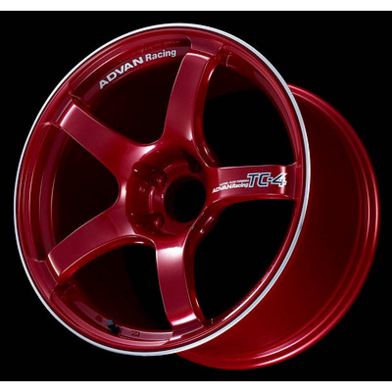 Advan TC4 16×5.5 +45 4-100 Racing Candy Red & Ring Wheel
