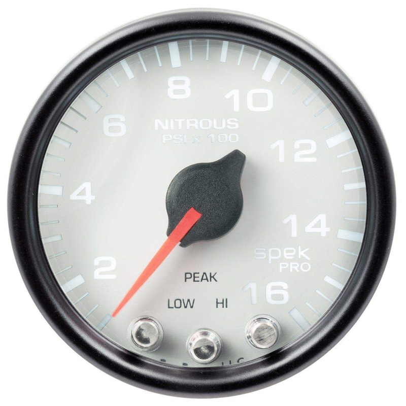 Autometer Spek-Pro 2 & 1/16″ Nitrous Press Gauge 1600PSI