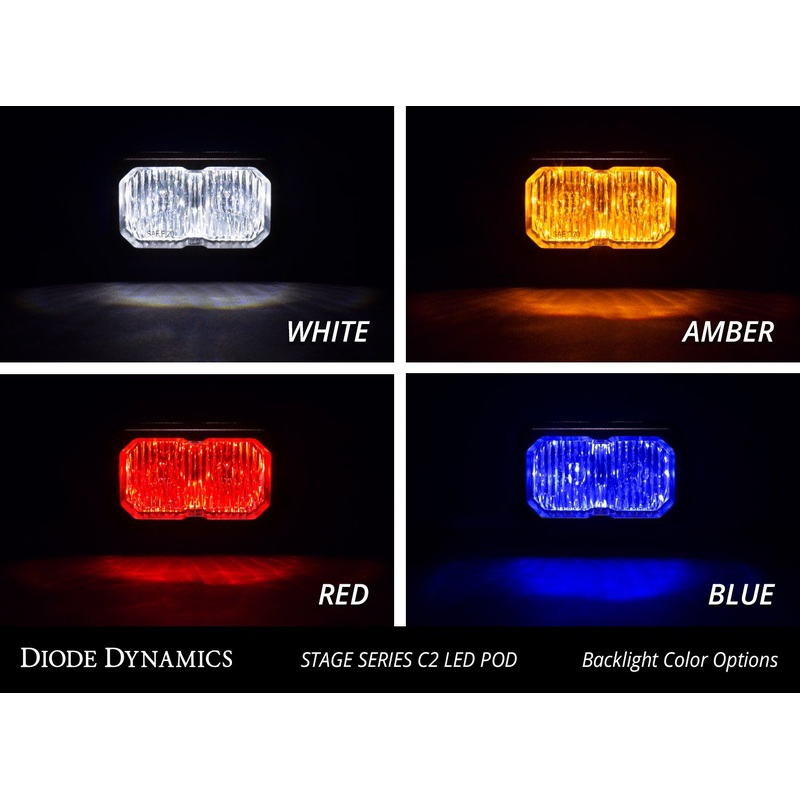 Diode Dynamics DD SSC2 Pod – Sport / Yellow / Fog / Surface / Amber BL / Each (DD6386S)