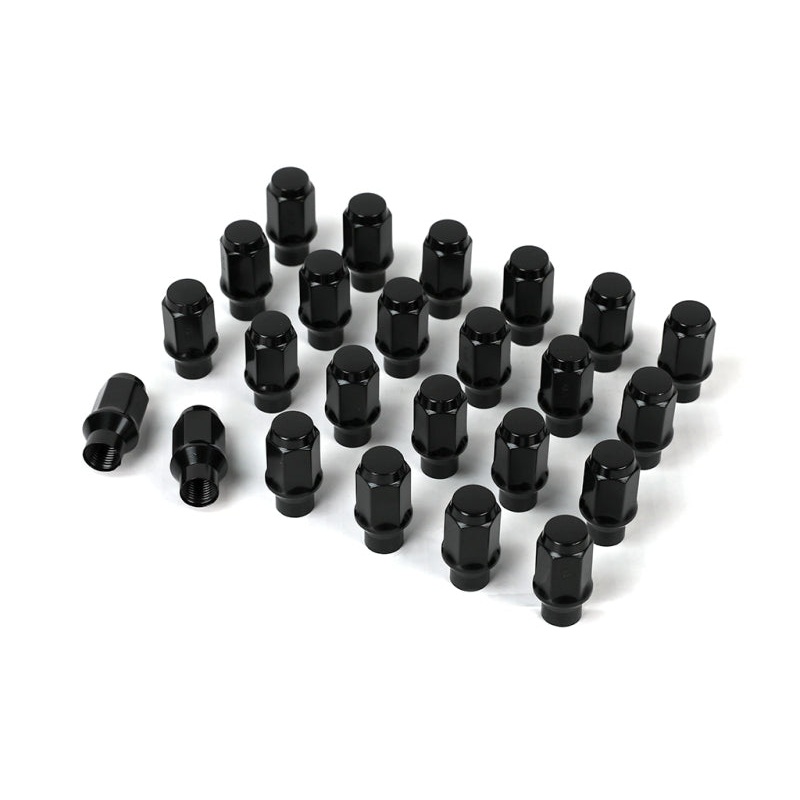 ICON Alloys Lug Nut Kit Black – 14×1.5 – 24 Lug Nuts w/ Custom Shank