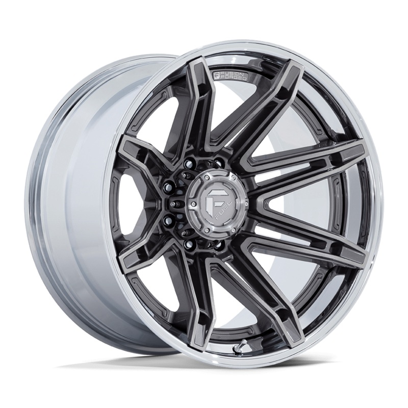 Fuel Wheels FC401 Brawl 22″ 6×135 Platinum With Chrome Lip