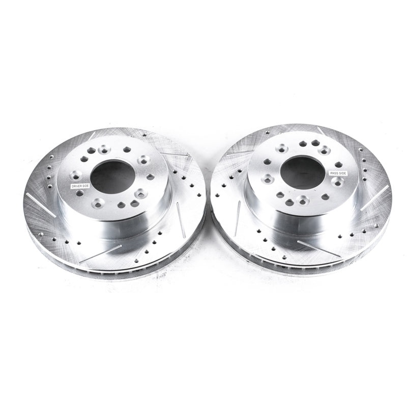 Power Stop 63-82 Chevrolet Corvette Rear Evolution Drilled & Slotted Rotors – Pair
