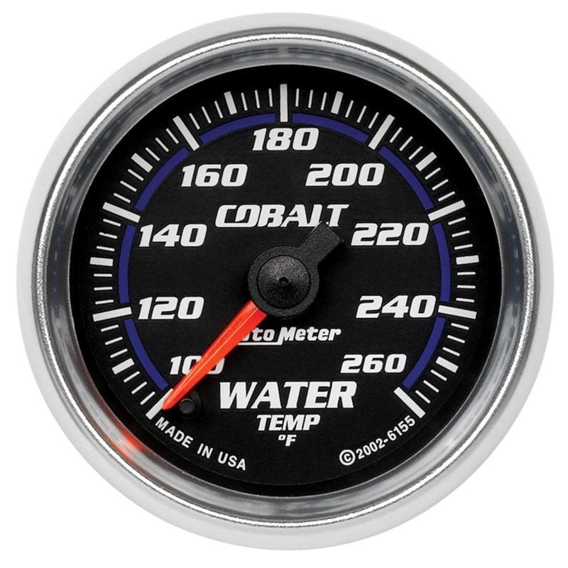 Autometer Cobalt 52mm 100-260 Deg F Electronic Water Temperature Gauge Universal | 6155