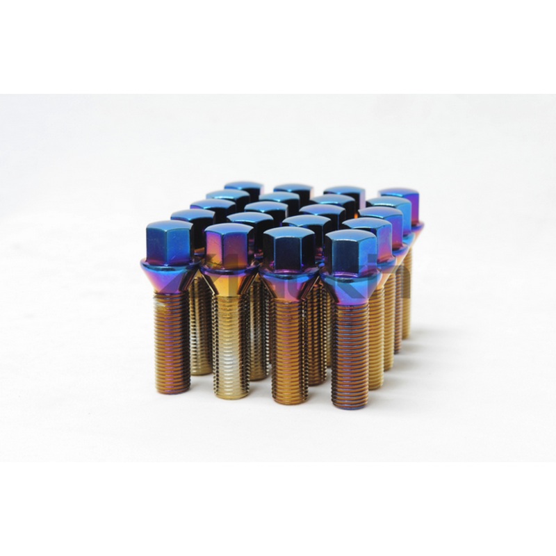 Mevius Lug Bolts 12×1.50 Ball Seat Blue Neon (20 Piece)