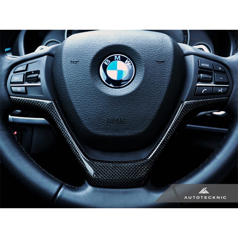 AutoTecknic Carbon Fiber Steering Wheel Trim – F25 X3 | F26 X4 | F15 X5 | F16 X6