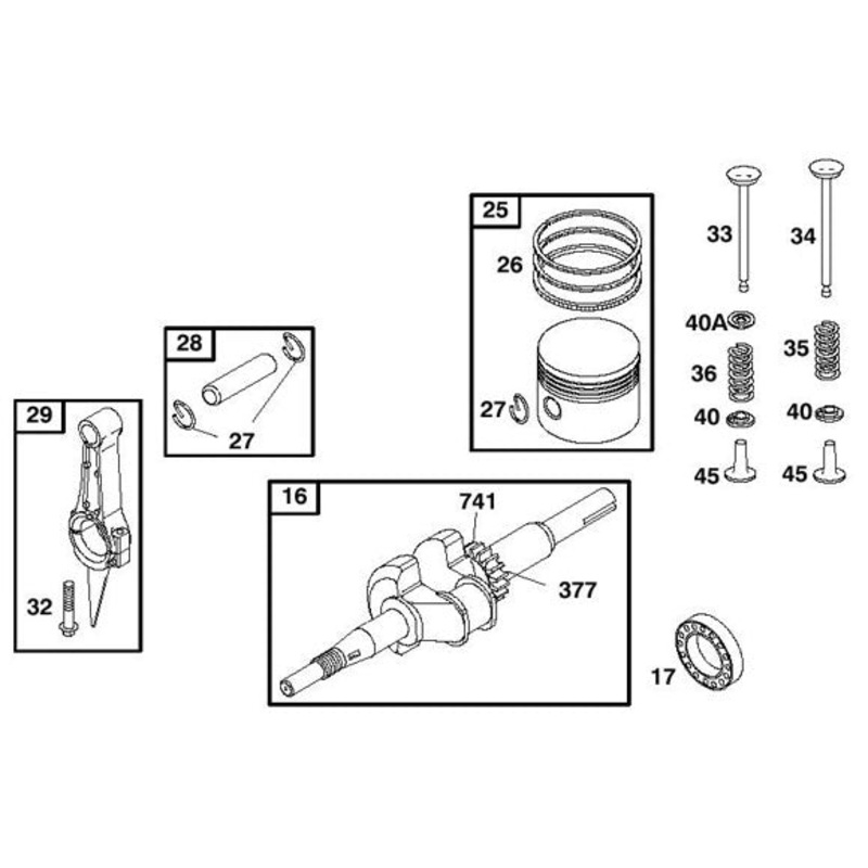 25. Briggs Flat Head Raptor III Piston Assembly with Rings