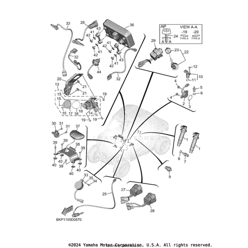Aux Display Assembly by Yamaha