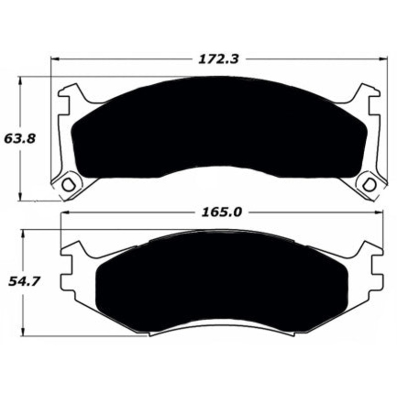 Porterfield Brake Pads for 1993 PLYMOUTH ACCLAIM – rear disc brakes, 14″