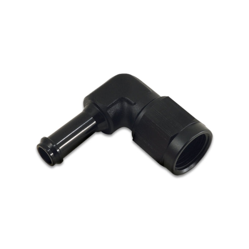 Vibrant -8AN to 1/2in Hose Barb 90 Degree Adapter – Anodized Black