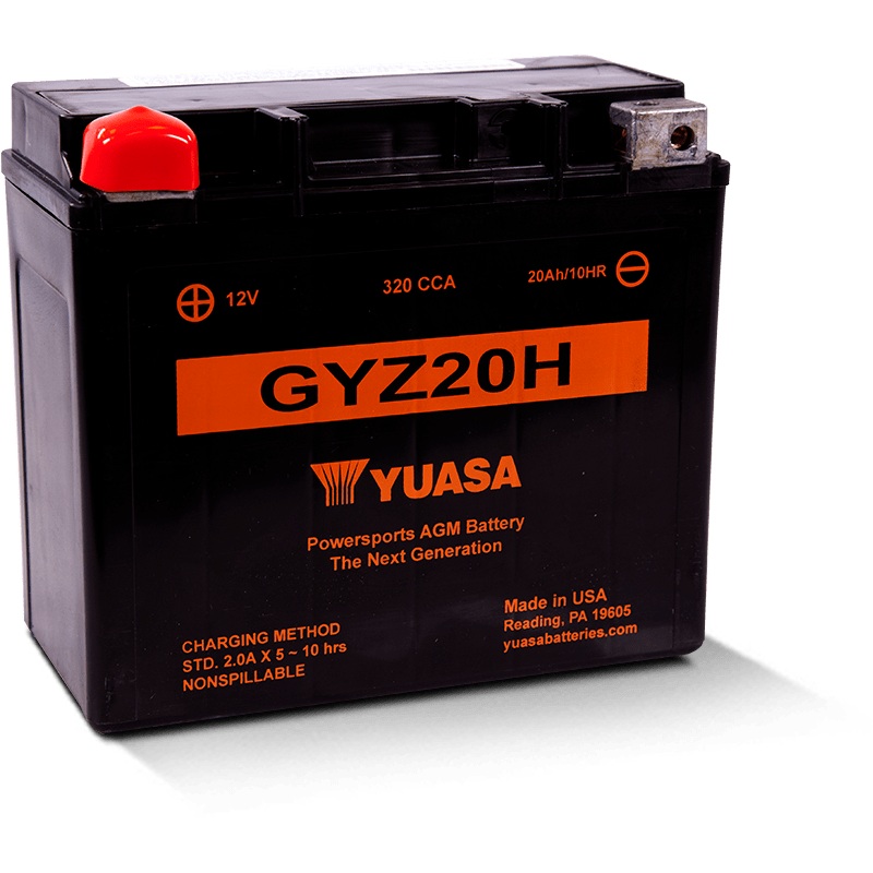 Yuasa GYZ20H High Performance Maintenance Free AGM 12 Volt Battery