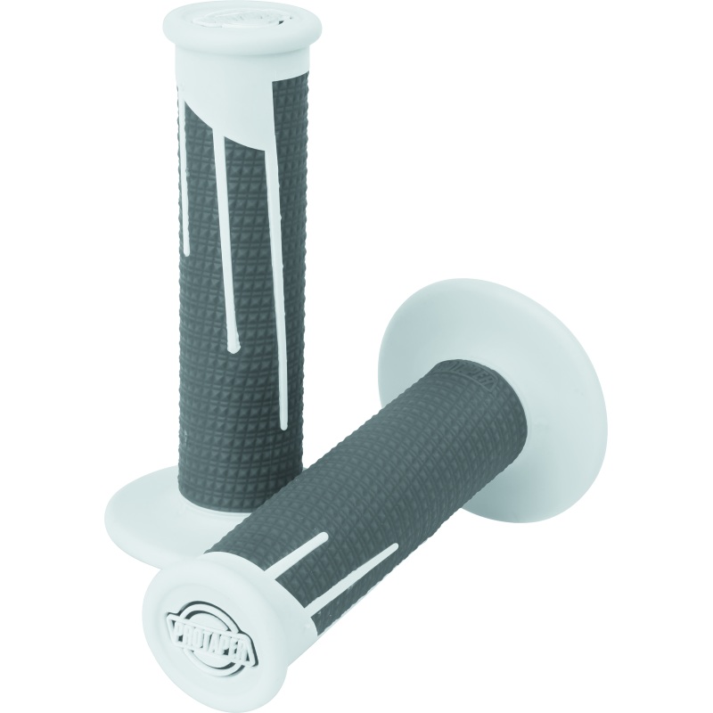 ProTaper Full Diamond Clamp-On Grips – White/Dark Gray