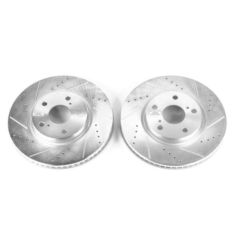 Power Stop Front Evolution Drilled & Slotted Rotors Pair Lexus GS300 2006 / IS250 2009-2013 / IS250 C 2010-2015 | JBR1147XPR